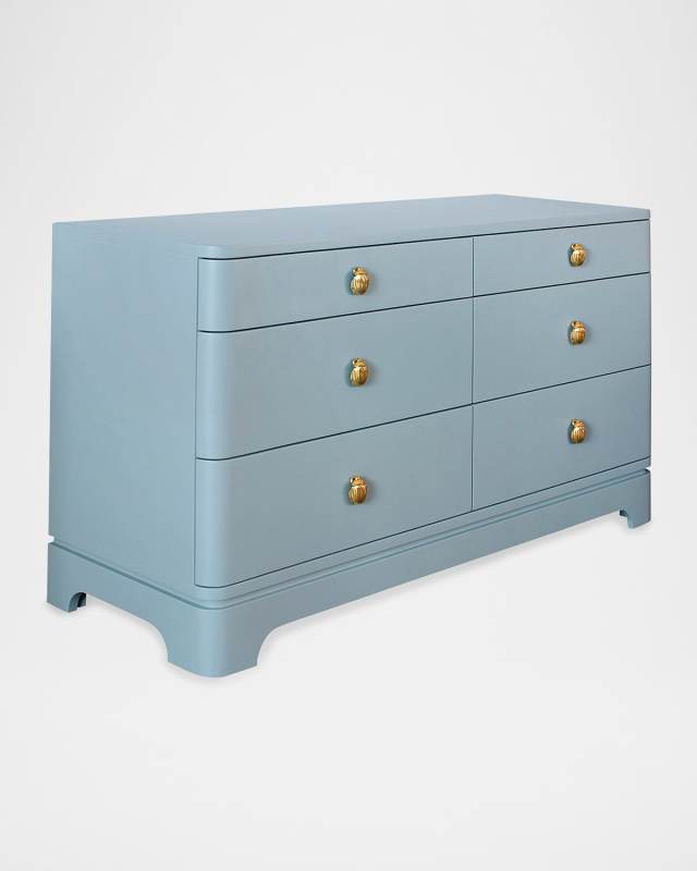 Kilmer 6-Drawer Dresser, Light Blue